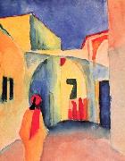 August Macke View into a Lane oil painting artist